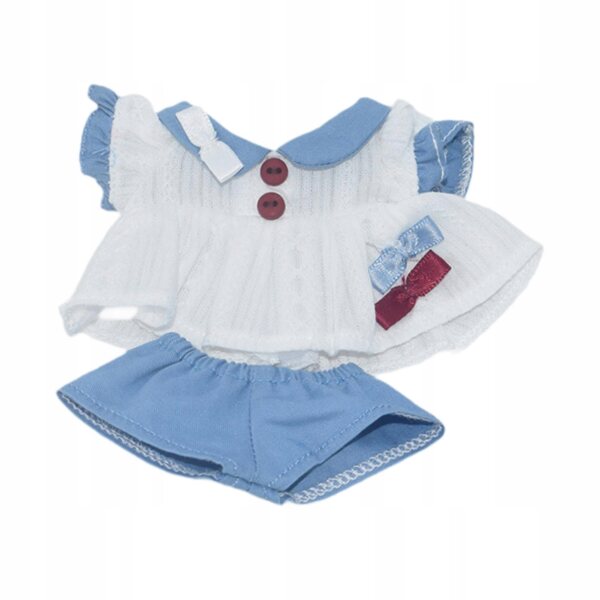 Set 2 vestiti per bambole 15-17 cm: Vestito e pantaloni in tessuto resistente