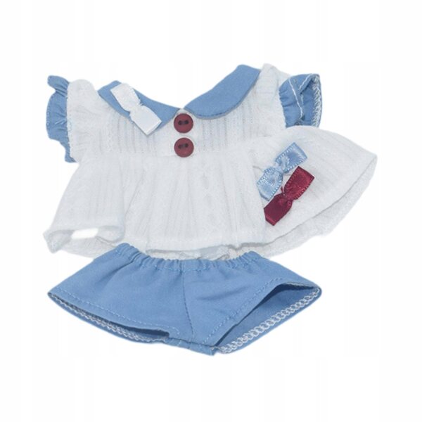 Set 2 vestiti per bambole 15-17 cm: Vestito e pantaloni in tessuto resistente