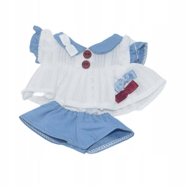 Set 2 vestiti per bambole 15-17 cm: Vestito e pantaloni in tessuto resistente