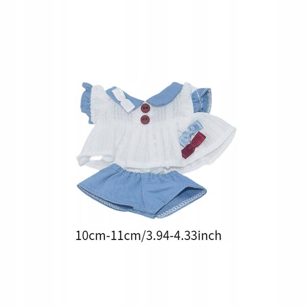 Set 2 vestiti per bambole 15-17 cm: Vestito e pantaloni in tessuto resistente
