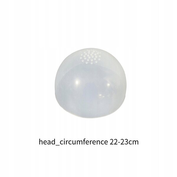 Copricapo in silicone per testa bambola trasparente 22-23 cm universale