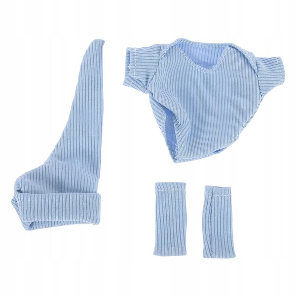 Completo set abiti per bambole azzurri con cappello e scarpe per bambole 18 cm