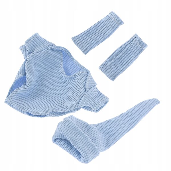 Completo set abiti per bambole azzurri con cappello e scarpe per bambole 18 cm
