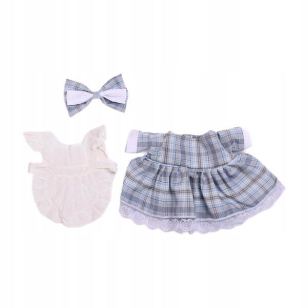 Blaues Kleidungsset für 38-cm-Puppen aus weichem Stoff und attraktiven Details