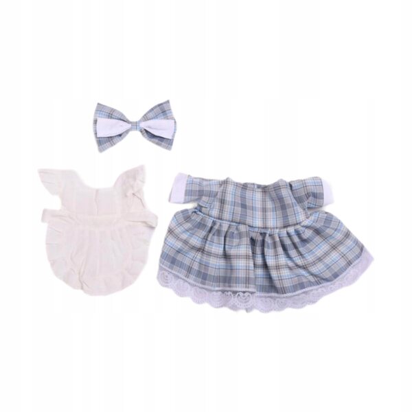 Blaues Kleidungsset für 38-cm-Puppen aus weichem Stoff und attraktiven Details