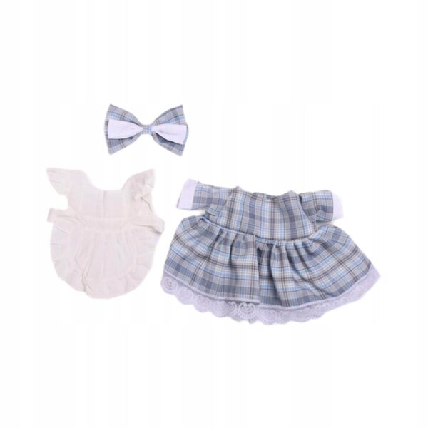 Blaues Kleidungsset für 38-cm-Puppen aus weichem Stoff und attraktiven Details