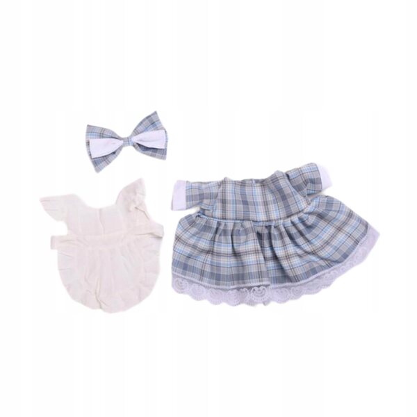 Blaues Kleidungsset für 38-cm-Puppen aus weichem Stoff und attraktiven Details