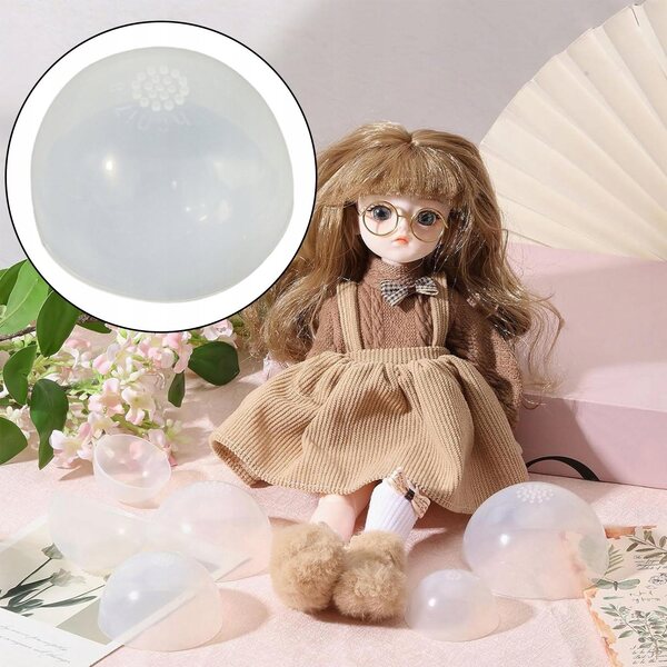 Cuffia in silicone antiscivolo per testa bambola 18-19,5 cm capello protettivo