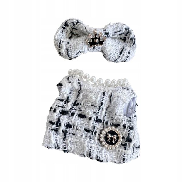 Plüsch-Kleidungsset für 15-cm-Puppen mit weißem Rock und DIY-Zubehör