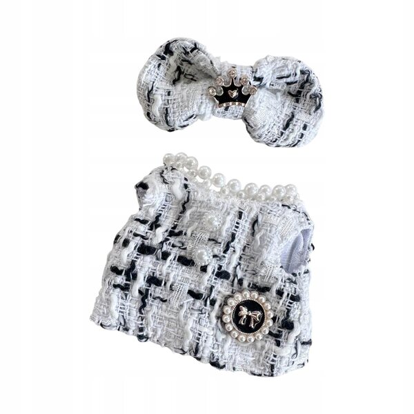 Plüsch-Kleidungsset für 15-cm-Puppen mit weißem Rock und DIY-Zubehör