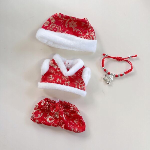 Bekleidungsset für 15–17 cm große Puppen mit T-Shirt und weichen Accessoires
