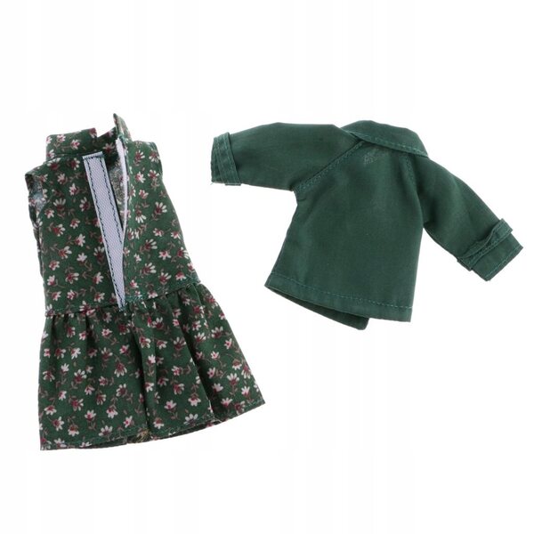 Grünes ärmelloses Blumenkleid für 12-Zoll-Blythe-Puppen