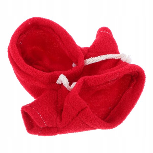 Roter Bluza mit Kapuze für Plüschpuppen und Stofftiere 13x13 cm
