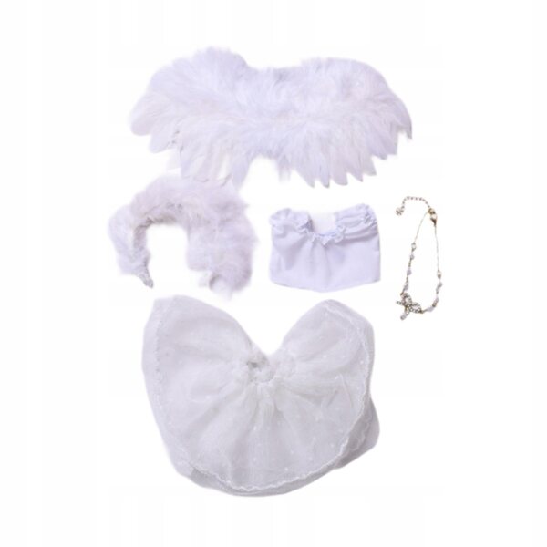Kostümset mit Spitzen-Engelsflügeln für Puppen 15-17 cm - Modeaccessoires
