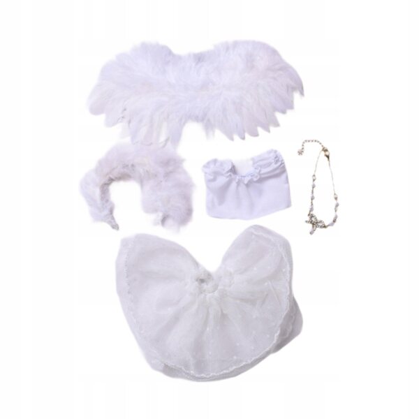 Kostümset mit Spitzen-Engelsflügeln für Puppen 15-17 cm - Modeaccessoires