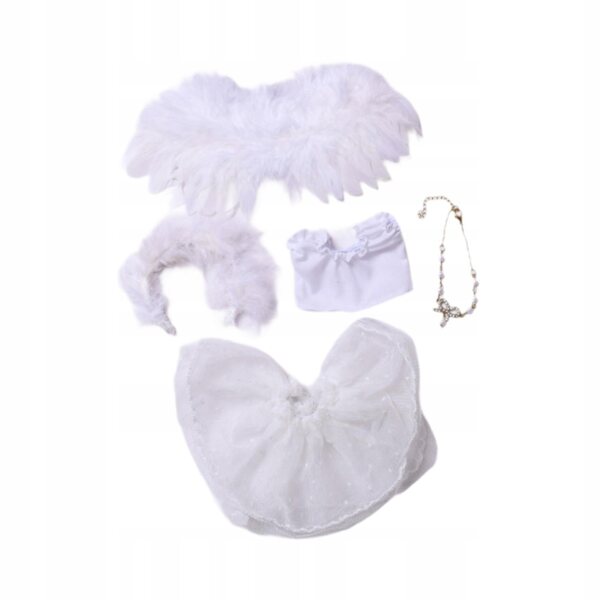 Kostümset mit Spitzen-Engelsflügeln für Puppen 15-17 cm - Modeaccessoires