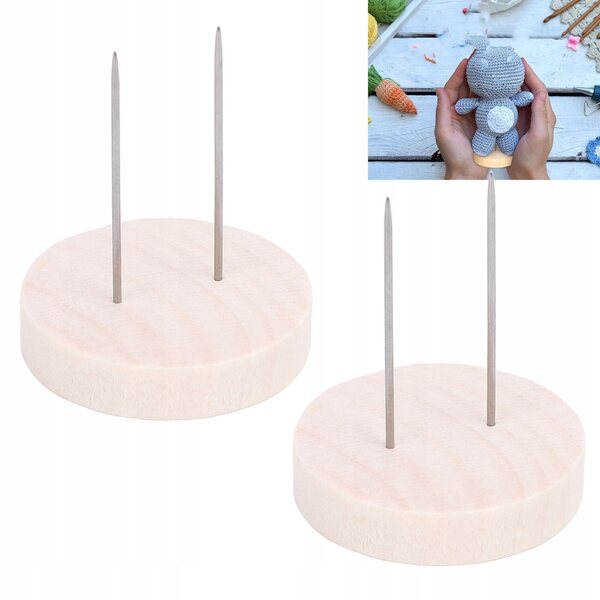 Set 24 Pezzi Stendibiancheria per Bambole in Legno con Aghi Singoli e Doppi