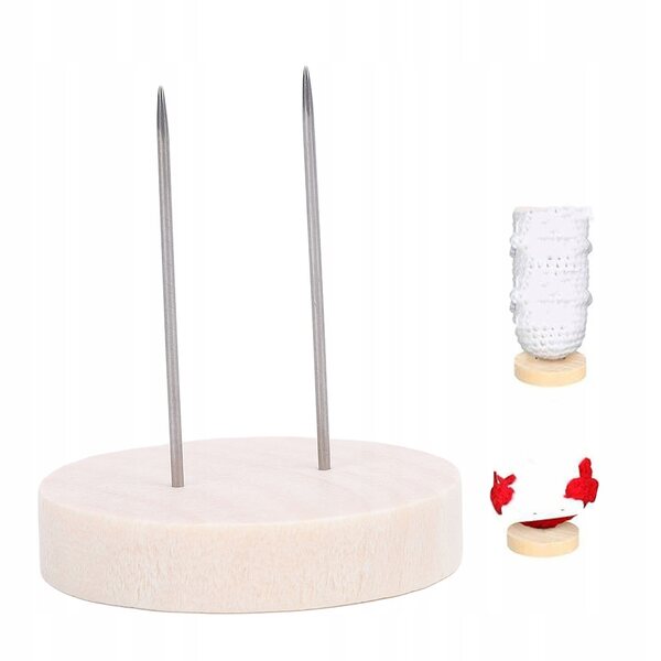 Set 24 Pezzi Stendibiancheria per Bambole in Legno con Aghi Singoli e Doppi