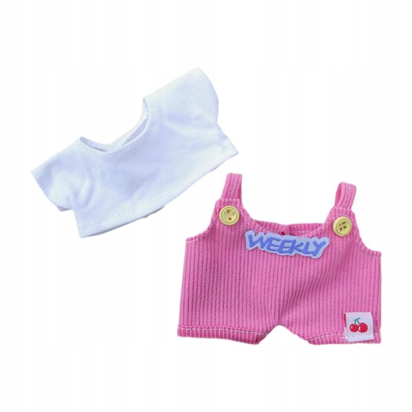 15-cm-Puppenkleidungsset mit hochwertigem rosa T-Shirt und Hose