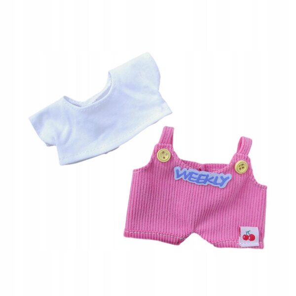 15-cm-Puppenkleidungsset mit hochwertigem rosa T-Shirt und Hose