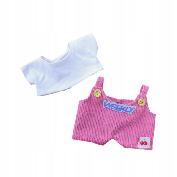 15-cm-Puppenkleidungsset mit hochwertigem rosa T-Shirt und Hose