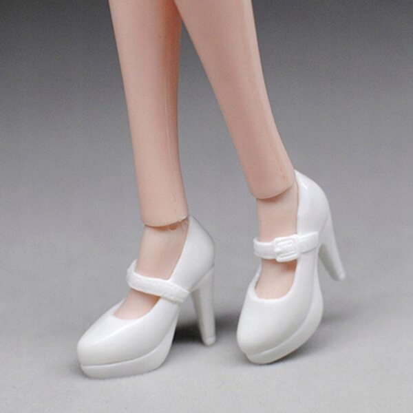Elegante und hochwertige weiße High-Heel-Schuhe für 1/6 BJD-Puppen