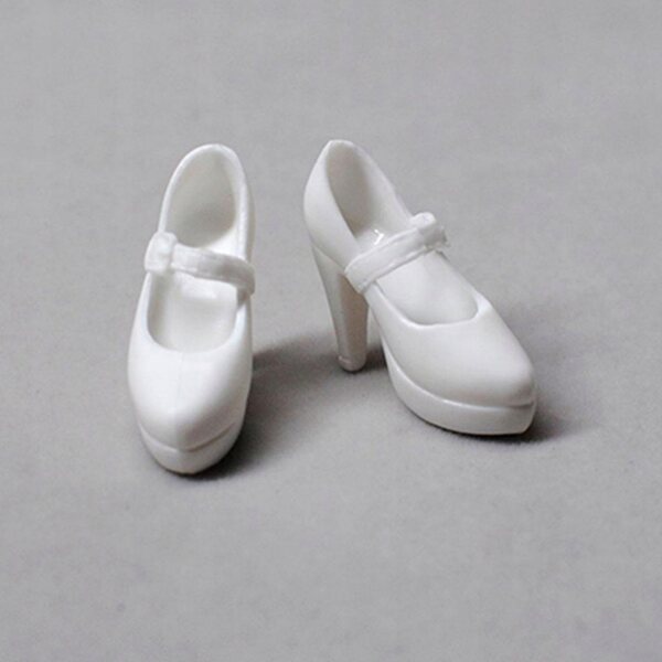 Elegante und hochwertige weiße High-Heel-Schuhe für 1/6 BJD-Puppen