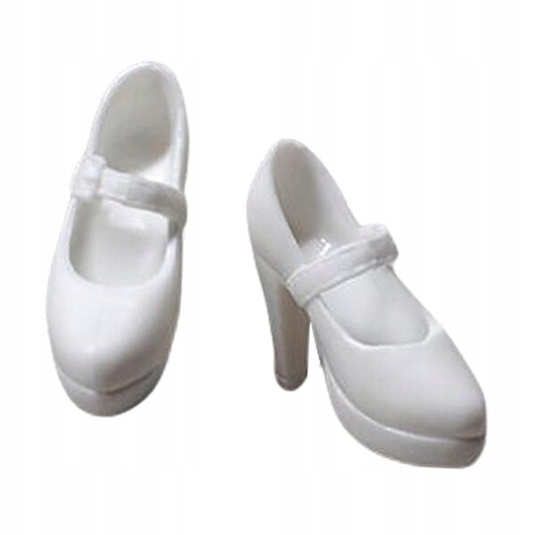 Elegante und hochwertige weiße High-Heel-Schuhe für 1/6 BJD-Puppen