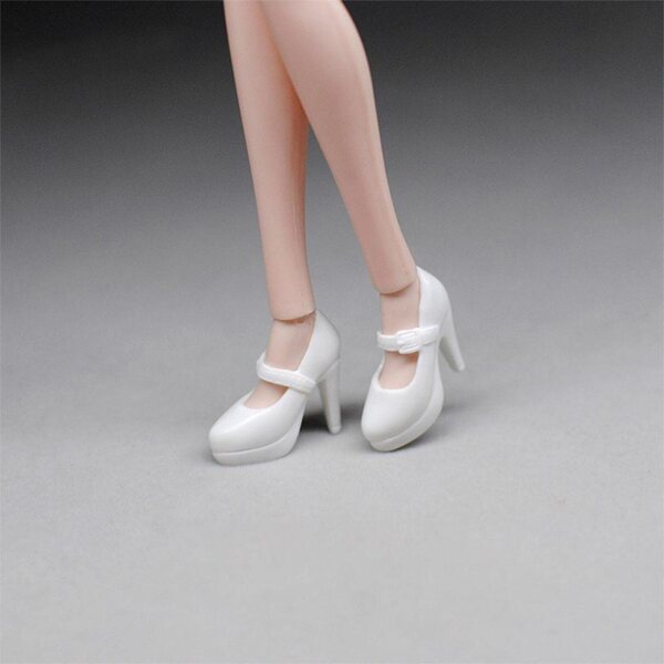Elegante und hochwertige weiße High-Heel-Schuhe für 1/6 BJD-Puppen