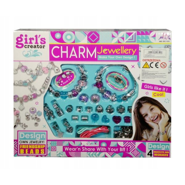 Kreativset zur Herstellung von Armbändern und Charms mit farbigen Perlen und Fäden