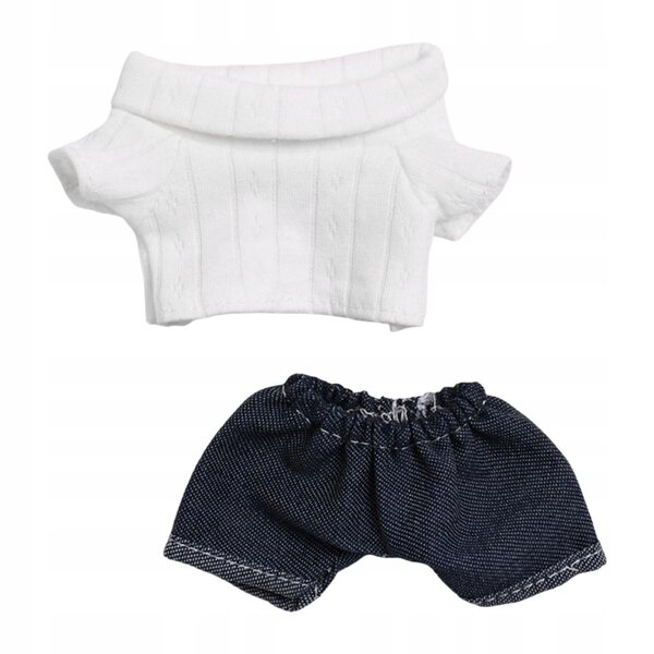 Set Abbigliamento Bianco per Bambole 17 cm – Maglietta e Pantaloni Morbidi