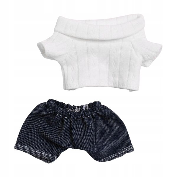 Set Abbigliamento Bianco per Bambole 17 cm – Maglietta e Pantaloni Morbidi