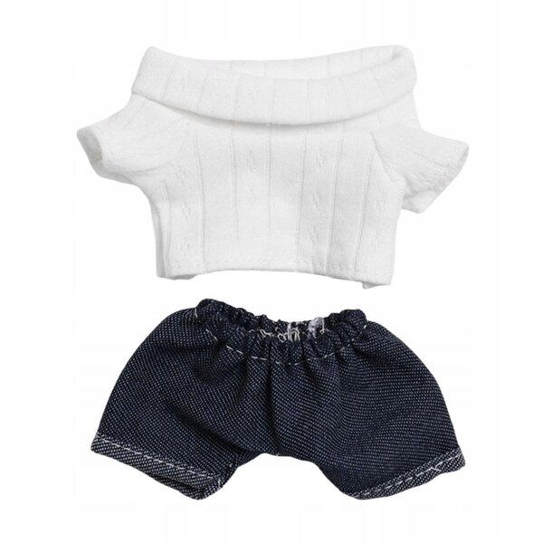 Set Abbigliamento Bianco per Bambole 17 cm – Maglietta e Pantaloni Morbidi