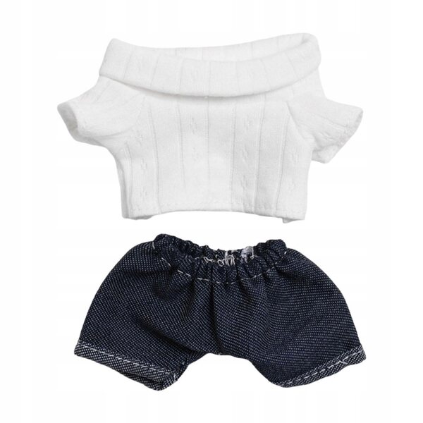 Set Abbigliamento Bianco per Bambole 17 cm – Maglietta e Pantaloni Morbidi