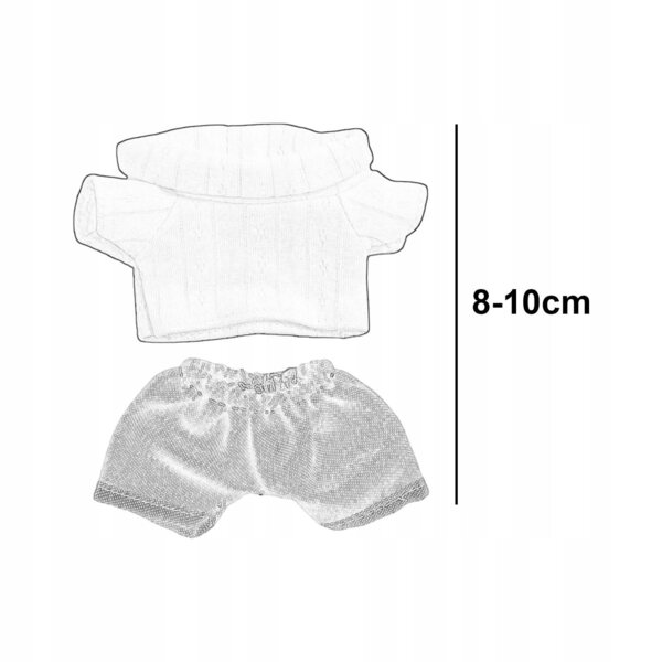 Set Abbigliamento Bianco per Bambole 17 cm – Maglietta e Pantaloni Morbidi
