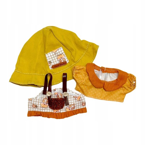 Kleidung für 20-cm-Puppen aus buntem Stoff, weiches und leicht anzuziehendes Unisex-Set