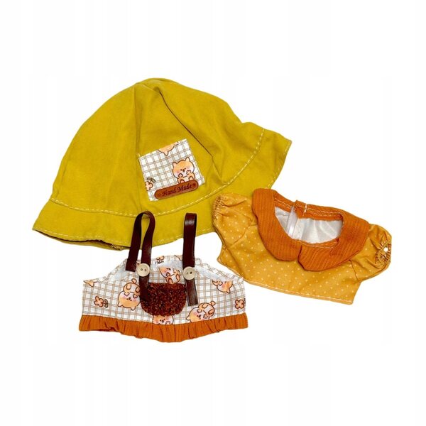 Kleidung für 20-cm-Puppen aus buntem Stoff, weiches und leicht anzuziehendes Unisex-Set