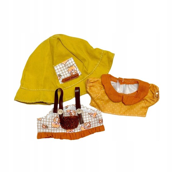 Kleidung für 20-cm-Puppen aus buntem Stoff, weiches und leicht anzuziehendes Unisex-Set