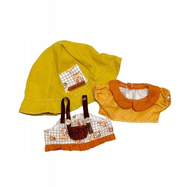 Kleidung für 20-cm-Puppen aus buntem Stoff, weiches und leicht anzuziehendes Unisex-Set