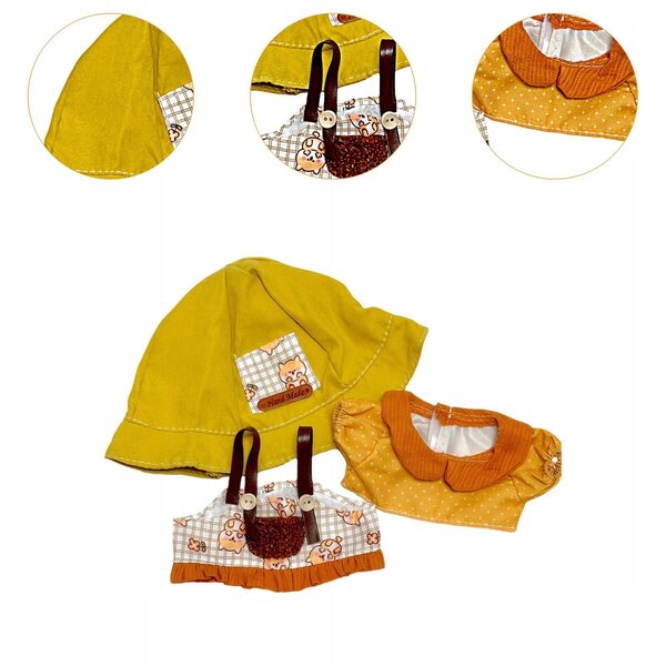 Kleidung für 20-cm-Puppen aus buntem Stoff, weiches und leicht anzuziehendes Unisex-Set