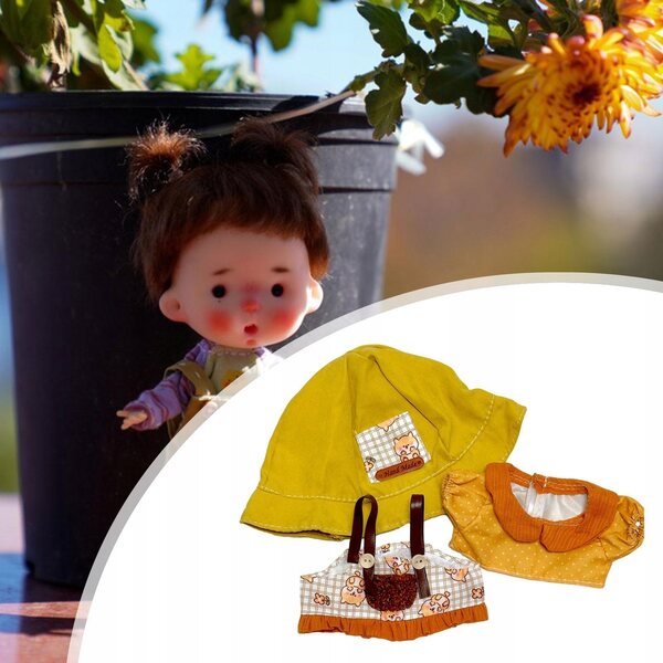 Kleidung für 20-cm-Puppen aus buntem Stoff, weiches und leicht anzuziehendes Unisex-Set