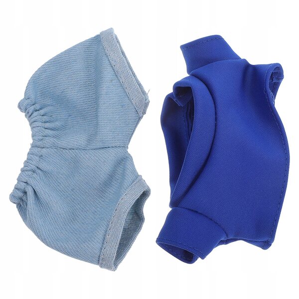 Blaues Kleidungsset für Puppen und Stofftiere: T-Shirt und elegante Hose