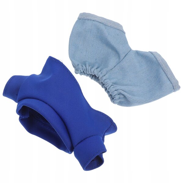 Blaues Kleidungsset für Puppen und Stofftiere: T-Shirt und elegante Hose