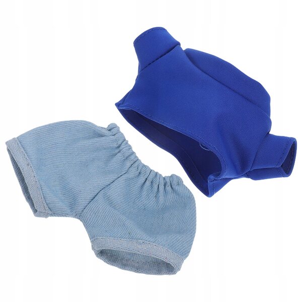 Blaues Kleidungsset für Puppen und Stofftiere: T-Shirt und elegante Hose