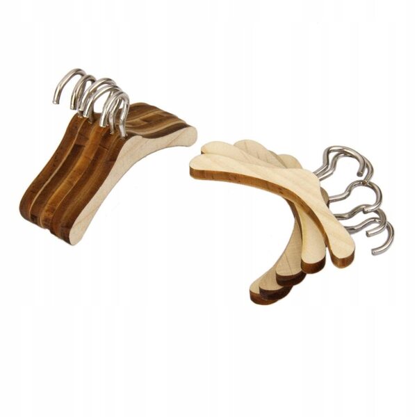 Set 10 appendini in legno per abiti 1/6 accessori per bambole BJD MSD