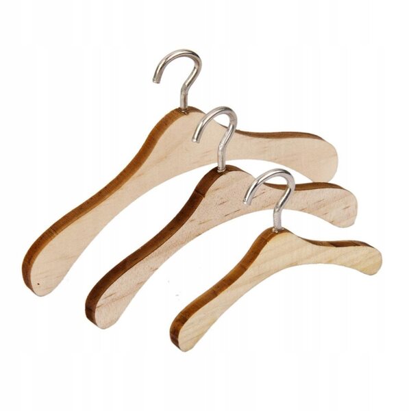 Set 10 appendini in legno per abiti 1/6 accessori per bambole BJD MSD