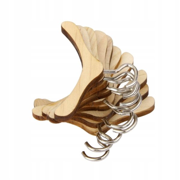 Set 10 appendini in legno per abiti 1/6 accessori per bambole BJD MSD