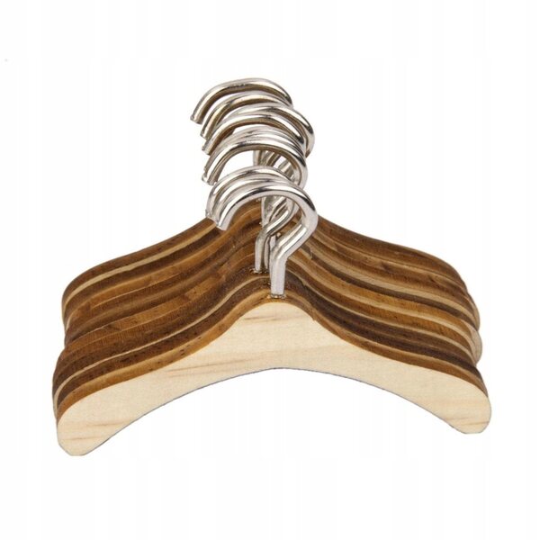 Set 10 appendini in legno per abiti 1/6 accessori per bambole BJD MSD