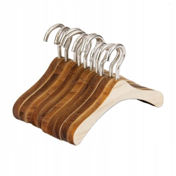 Set 10 appendini in legno per abiti 1/6 accessori per bambole BJD MSD
