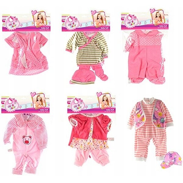 Cute Baby Kombinezon per Bambole 20-30 cm in Tessuto Vari Colori e Modelli